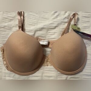 New Maidenform T-Shirt Nude Bra with Lace Detail 36B